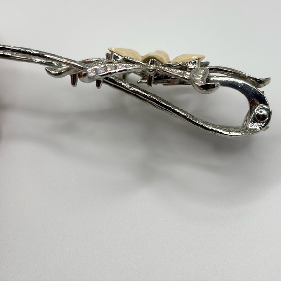 Vintage Floral Design Rhinestones Hair Clip - Picture 13 of 17